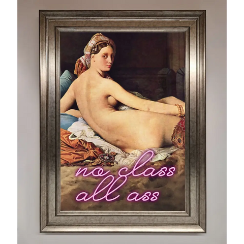 No Class All Ass Framed Print - A3 (29.7 x 42 cm) / Silver - Framed Print