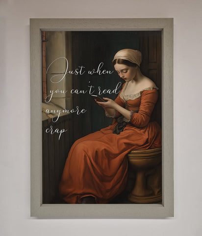 No More Crap Framed Poster