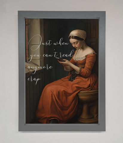 No More Crap Framed Poster