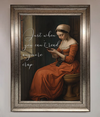 No More Crap Framed Poster