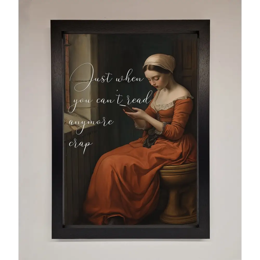 No More Crap Framed Poster - A3 (29.7 x 42 cm) / Black - Framed Print