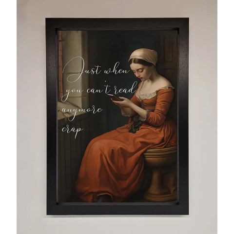 No More Crap Framed Poster - A3 (29.7 x 42 cm) / Black - Framed Print