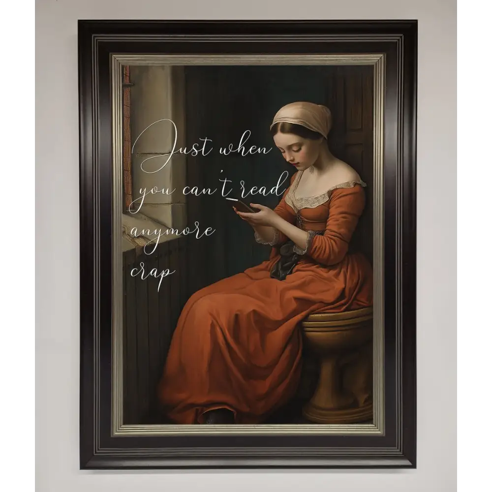 No More Crap Framed Poster - A3 (29.7 x 42 cm) / Black Silver - Framed Print