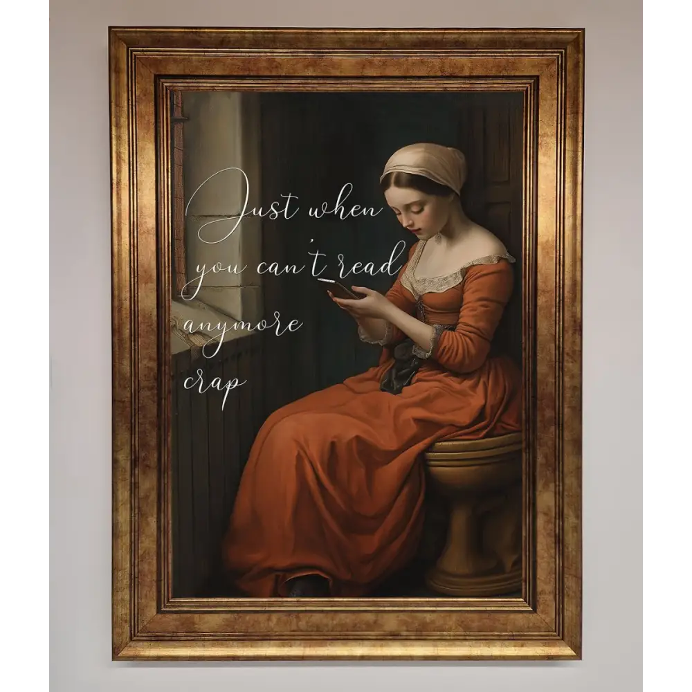 No More Crap Framed Poster - A3 (29.7 x 42 cm) / Bronze - Framed Print