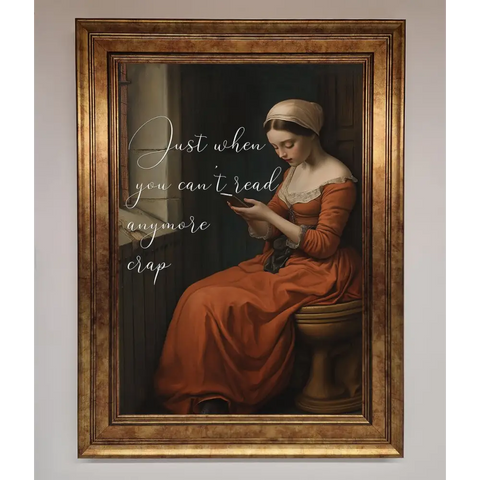 No More Crap Framed Poster - A3 (29.7 x 42 cm) / Bronze - Framed Print