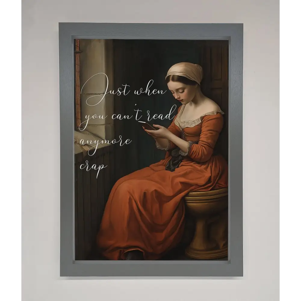 No More Crap Framed Poster - A3 (29.7 x 42 cm) / Dark Grey - Framed Print