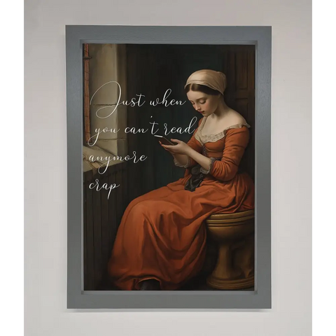 No More Crap Framed Poster - A3 (29.7 x 42 cm) / Dark Grey - Framed Print