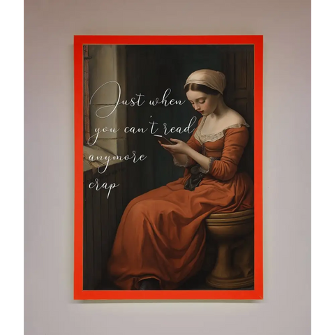 No More Crap Framed Poster - A3 (29.7 x 42 cm) / Neon Red - Framed Print