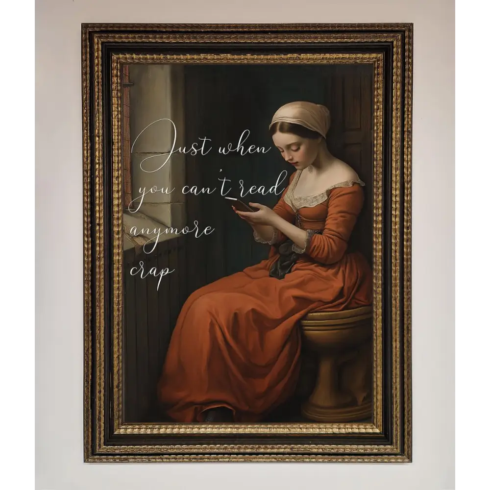 No More Crap Framed Poster - A3 (29.7 x 42 cm) / Ornate Gold Black - Framed Print