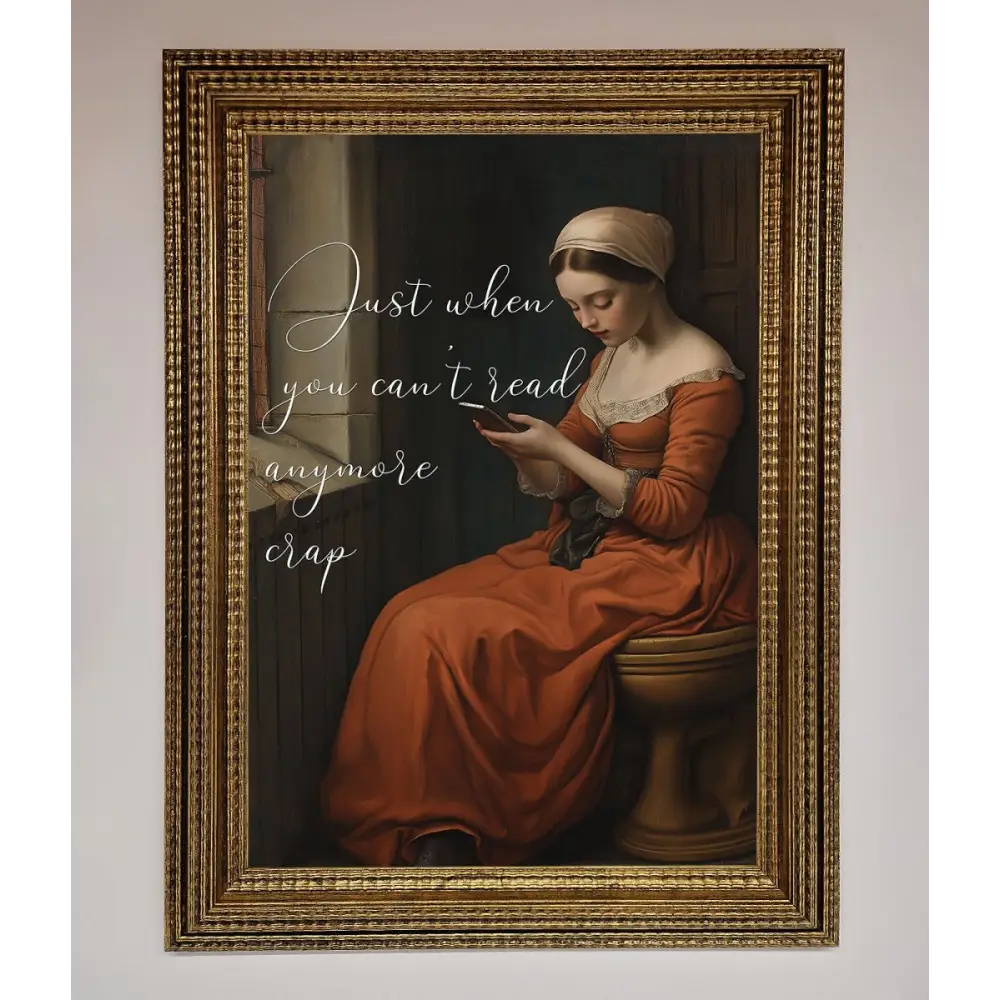 No More Crap Framed Poster - A3 (29.7 x 42 cm) / Ornate Gold - Framed Print