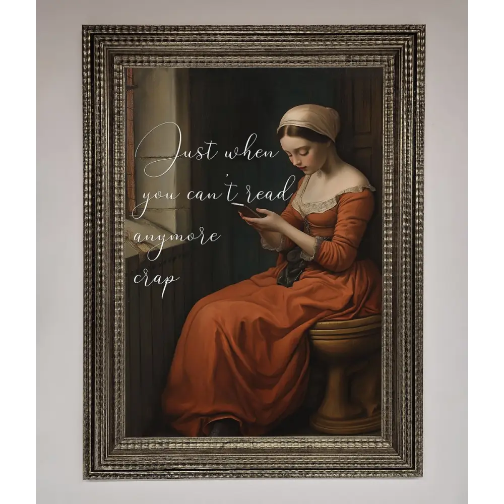 No More Crap Framed Poster - A3 (29.7 x 42 cm) / Ornate Silver - Framed Print