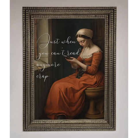 No More Crap Framed Poster - A3 (29.7 x 42 cm) / Ornate Silver - Framed Print