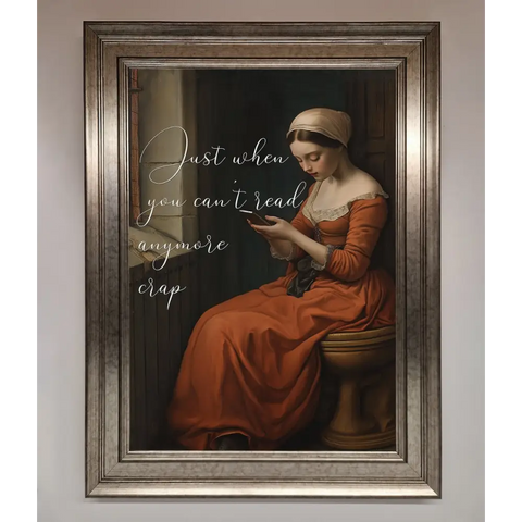 No More Crap Framed Poster - A3 (29.7 x 42 cm) / Silver - Framed Print