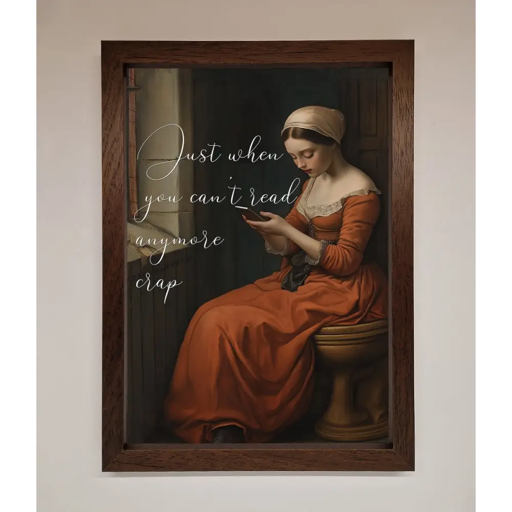 No More Crap Framed Poster - A3 (29.7 x 42 cm) / Walnut - Framed Print