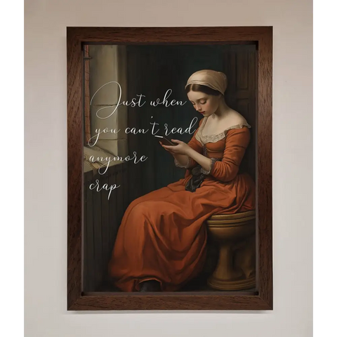 No More Crap Framed Poster - A3 (29.7 x 42 cm) / Walnut - Framed Print