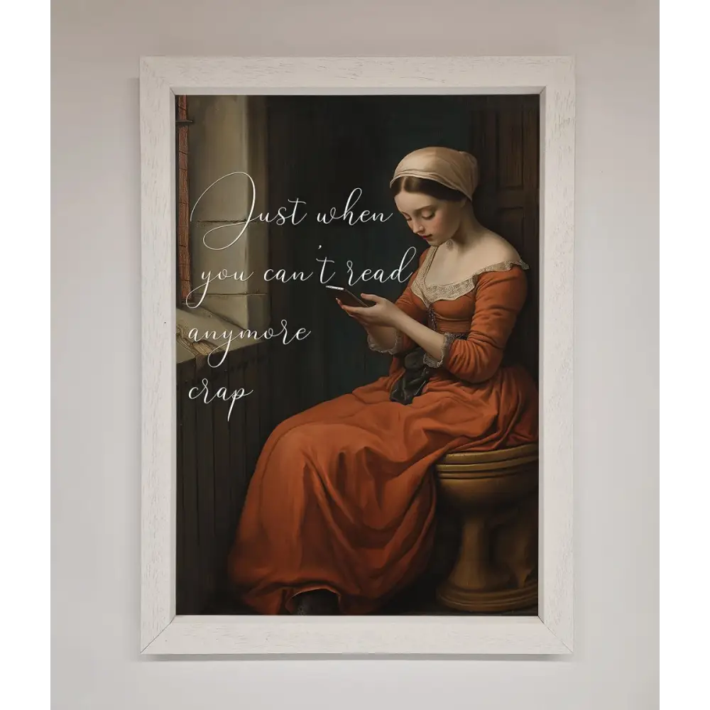 No More Crap Framed Poster - A3 (29.7 x 42 cm) / White - Framed Print