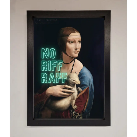 No Riff Raff Framed Print - A3 (29.7 x 42 cm) / Black - Framed Print