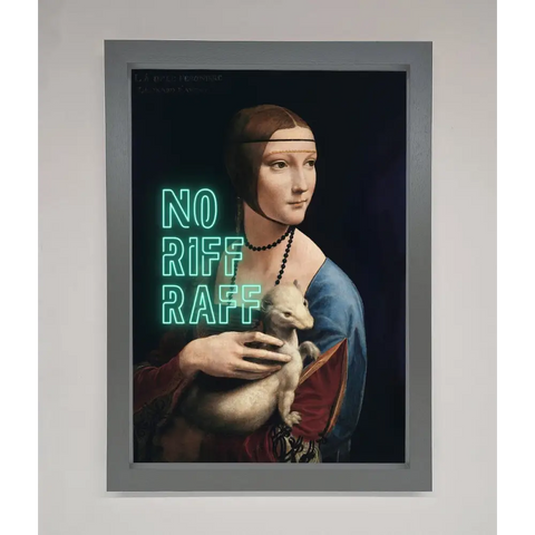 No Riff Raff Framed Print - A3 (29.7 x 42 cm) / Dark Grey - Framed Print