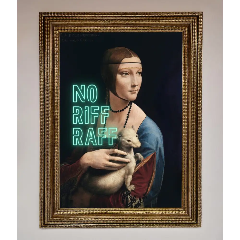 No Riff Raff Framed Print - A3 (29.7 x 42 cm) / Ornate Gold - Framed Print