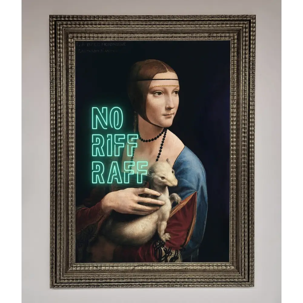 No Riff Raff Framed Print - A3 (29.7 x 42 cm) / Ornate Silver - Framed Print