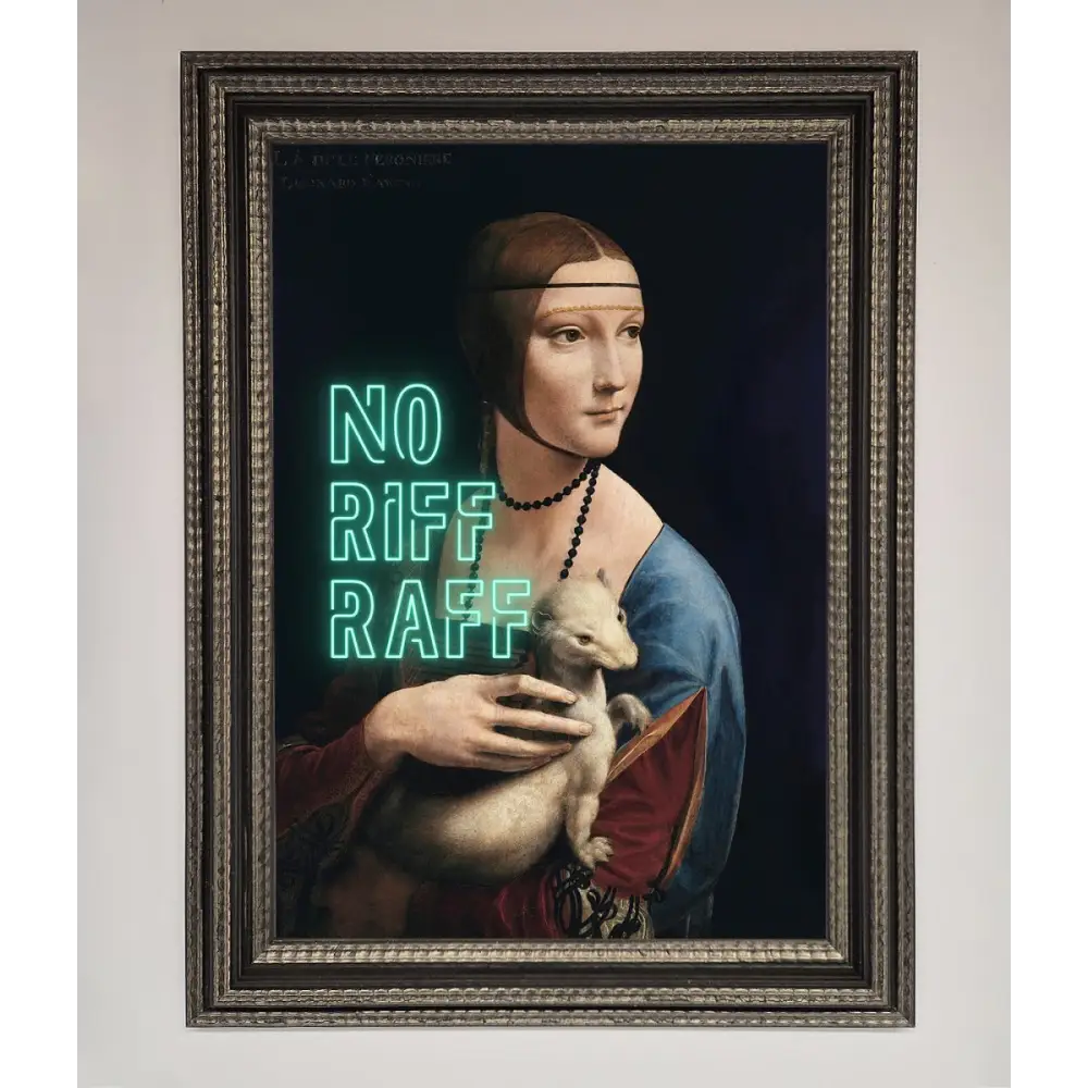 No Riff Raff Framed Print - A3 (29.7 x 42 cm) / Ornate Silver Black - Framed Print