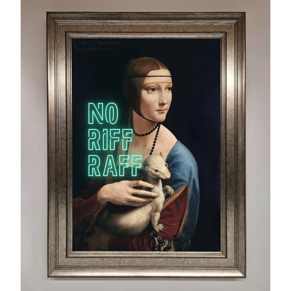 No Riff Raff Framed Print - A3 (29.7 x 42 cm) / Silver - Framed Print