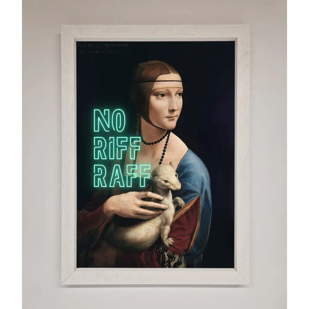 No Riff Raff Framed Print - A3 (29.7 x 42 cm) / White - Framed Print