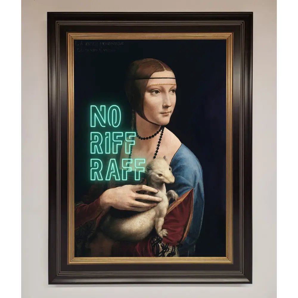 No Riff Raff Framed Print - B0 (100 x 141 cm) / Black Gold - Framed Print
