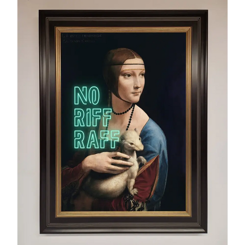 No Riff Raff Framed Print - B0 (100 x 141 cm) / Black Gold - Framed Print