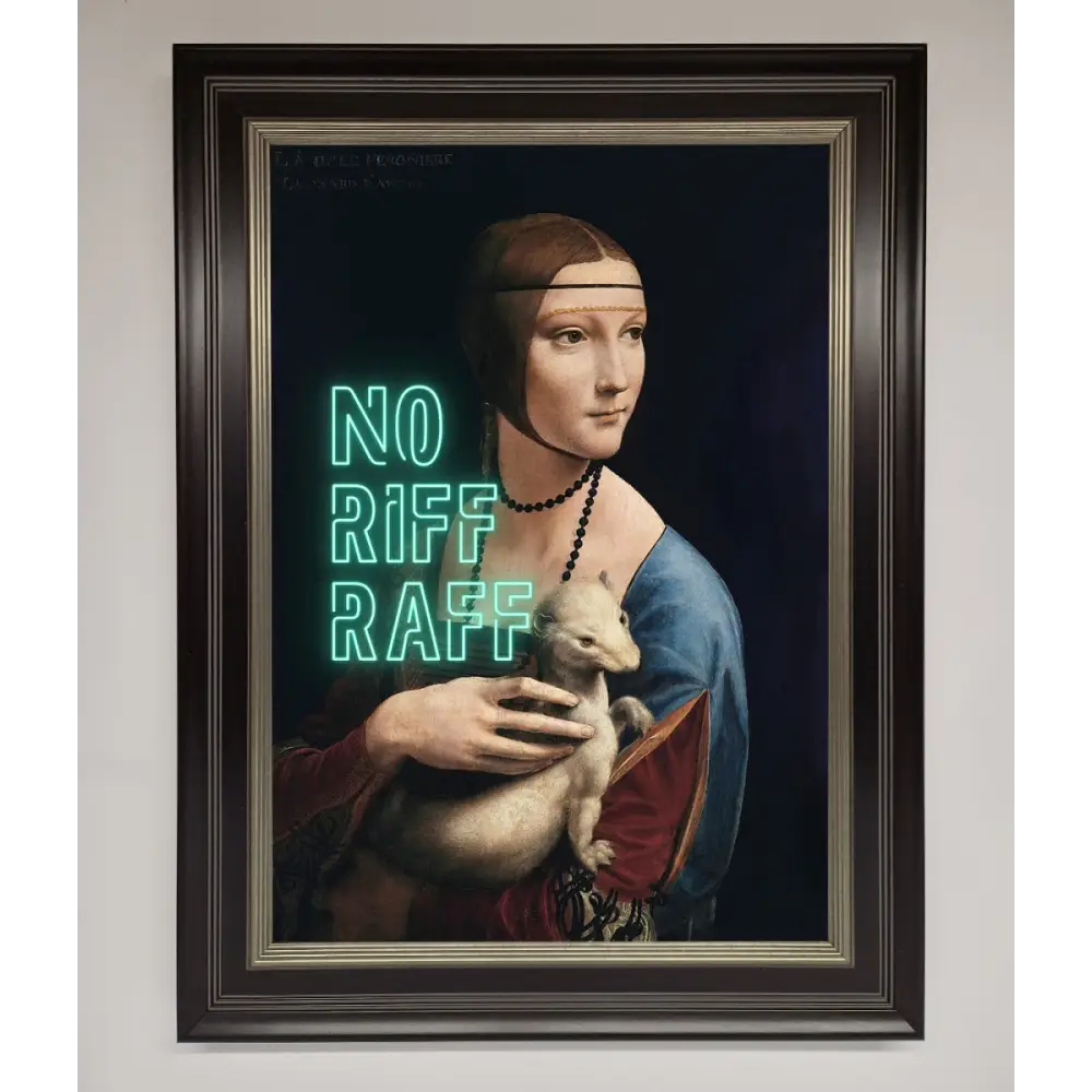 No Riff Raff Framed Print - B0 (100 x 141 cm) / Black Silver - Framed Print