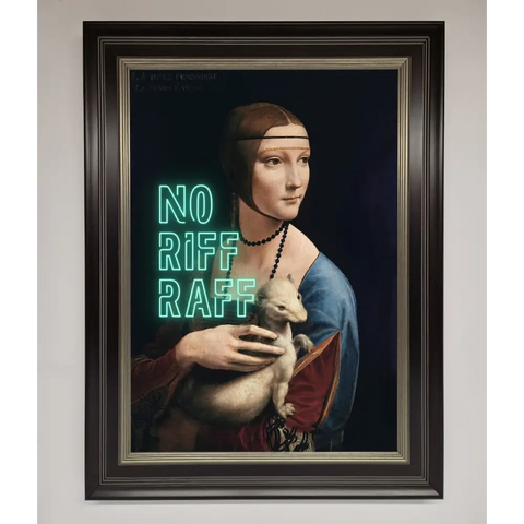 No Riff Raff Framed Print - B0 (100 x 141 cm) / Black Silver - Framed Print