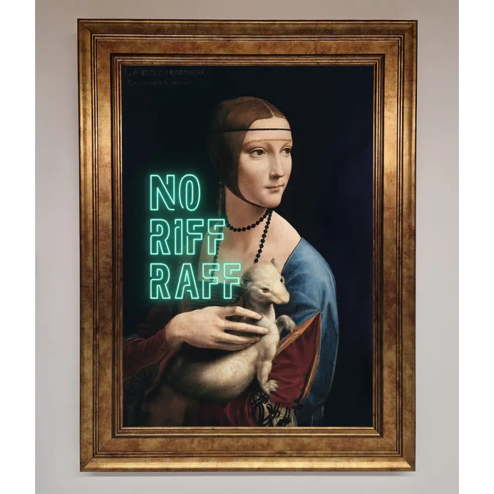 No Riff Raff Framed Print - B0 (100 x 141 cm) / Bronze - Framed Print