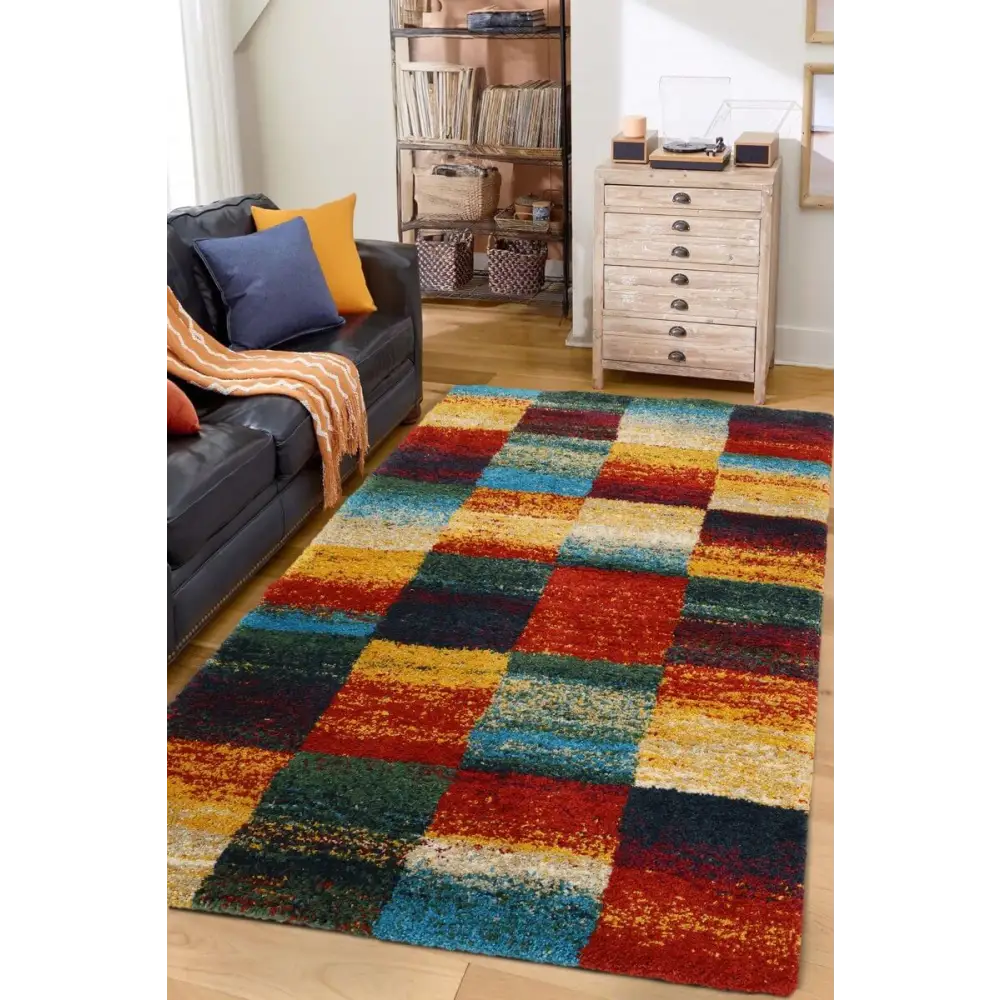 Noble Multicolour Rug – Geometric and Diamond Designs - Rugs