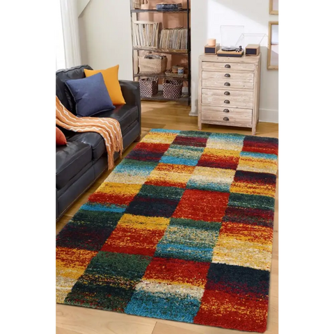 Noble Multicolour Rug – Geometric and Diamond Designs - Rugs