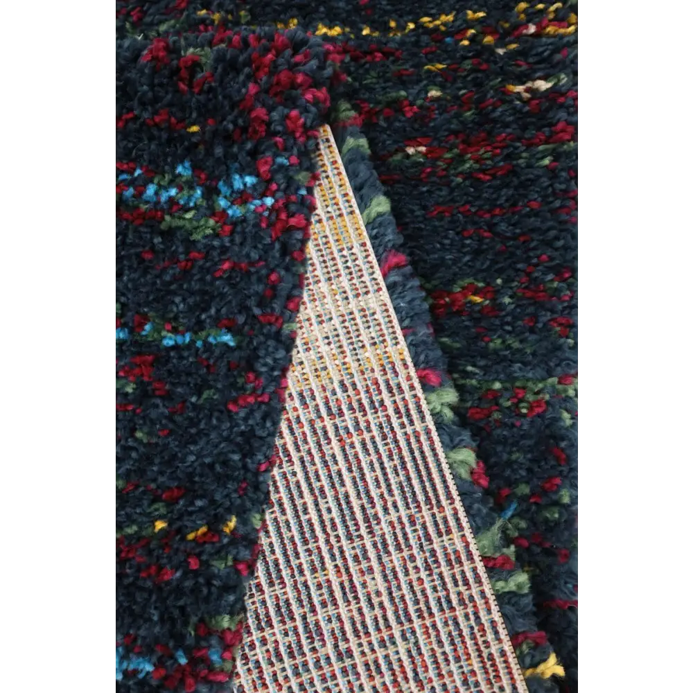 Noble Sherpa Rug – Blue and Red Colours - Rugs