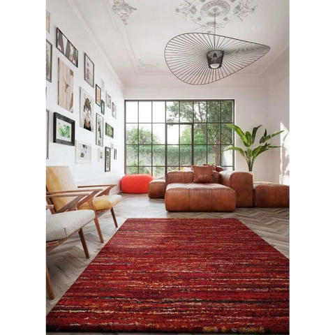 Noble Sherpa Rug – Blue and Red Colours - Rugs