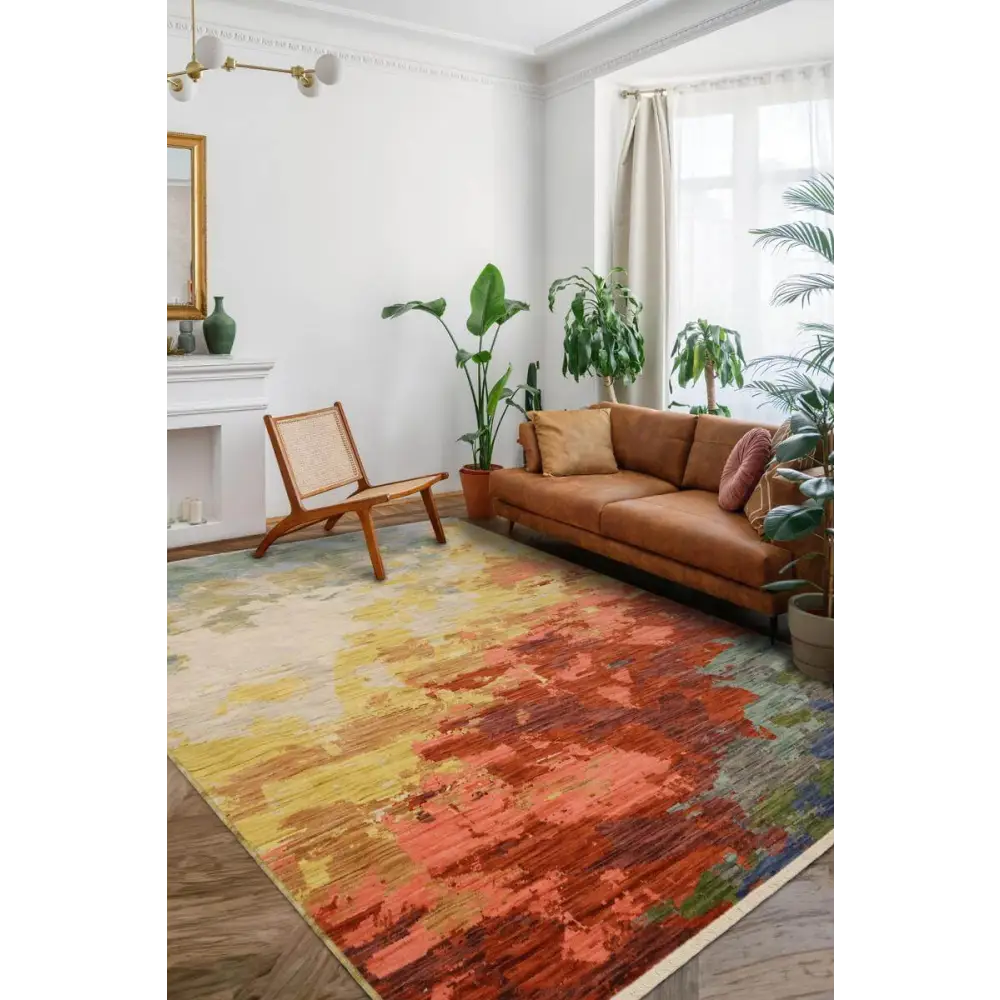 Nomad Abstract Wool-Blend Rug – Multicolour - Rugs