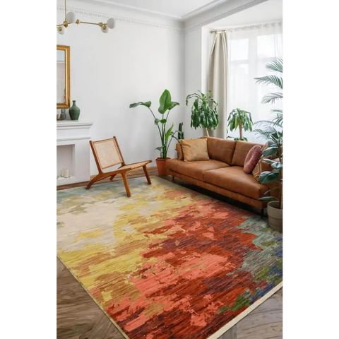 Nomad Abstract Wool-Blend Rug – Multicolour - Rugs