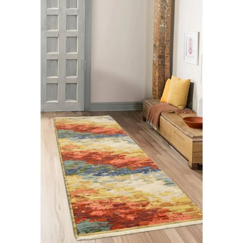 Nomad Abstract Wool-Blend Rug – Multicolour - Rugs