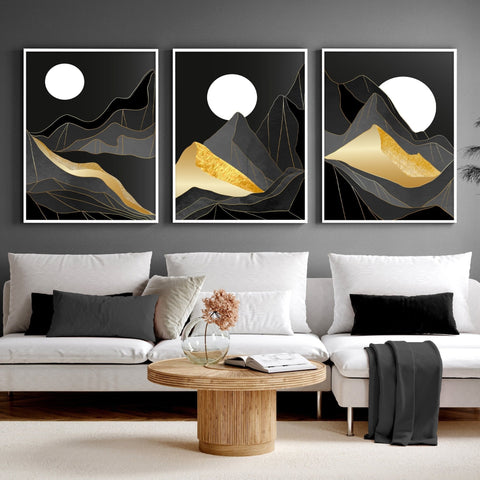 Scandinavian interior decor | set of 3 wall art prints for Living room