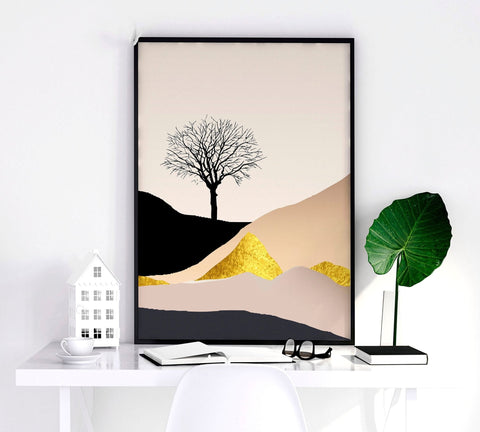 Modern prints for living room | set of 3 wall art prints