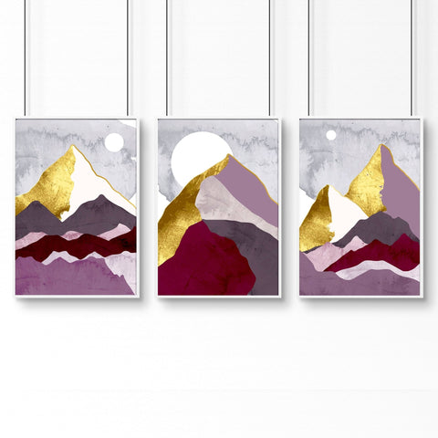 Scandi prints for home office | set of 3 framed wall art