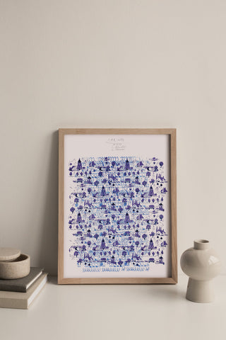 No.057 - Nordic Blues - Vintage Archive Poster Prints