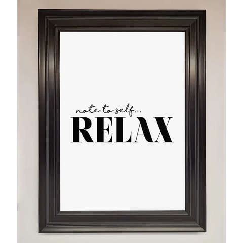 Not to Self Motivational quote Framed Wall Art - A1 (59.4 x 84.1 cm) / Matt Black - Framed Print