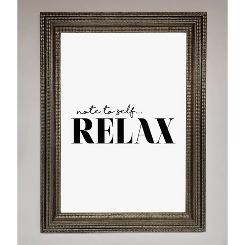 Not to Self Motivational quote Framed Wall Art - A3 (29.7 x 42 cm) / Ornate Silver - Framed Print