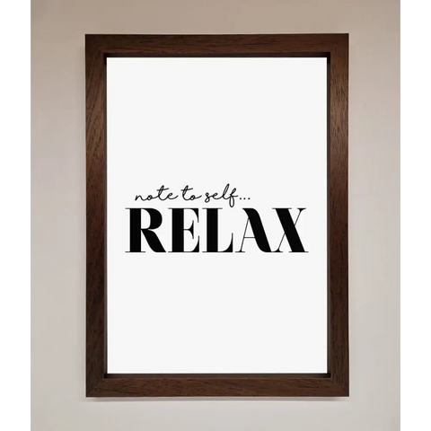 Not to Self Motivational quote Framed Wall Art - A3 (29.7 x 42 cm) / Walnut - Framed Print