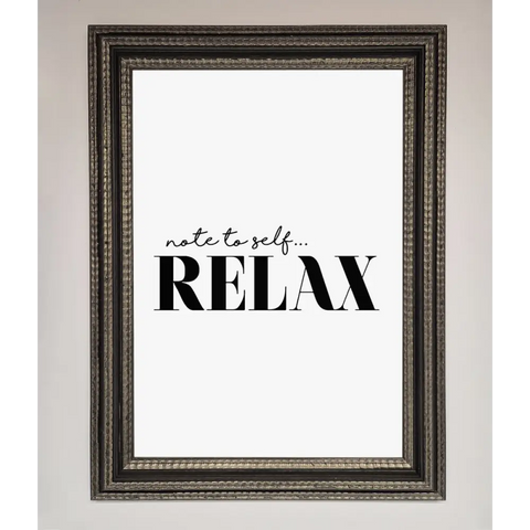 Not to Self Motivational quote Framed Wall Art - A3 (29.7 x 42 cm) / Ornate Silver Black - Framed Print