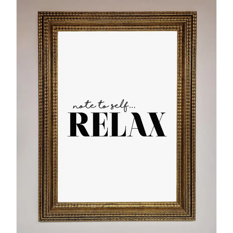 Not to Self Motivational quote Framed Wall Art - A3 (29.7 x 42 cm) / Ornate Gold - Framed Print