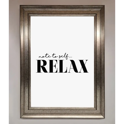 Not to Self Motivational quote Framed Wall Art - A3 (29.7 x 42 cm) / Silver - Framed Print