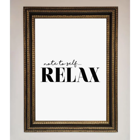 Not to Self Motivational quote Framed Wall Art - A3 (29.7 x 42 cm) / Ornate Gold Black - Framed Print